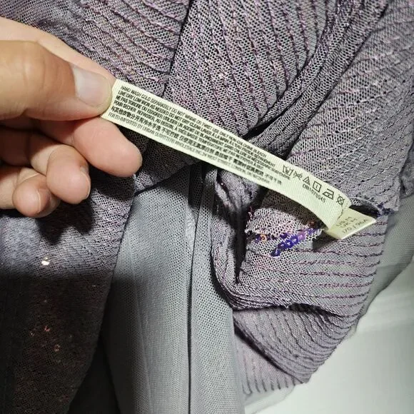 Intimately Free People Gold Rush Lilac Iridescent Mini Slip Dress Size Small - Picture 4 of 11